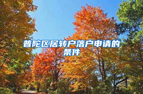 普陀区居转户落户申请的条件