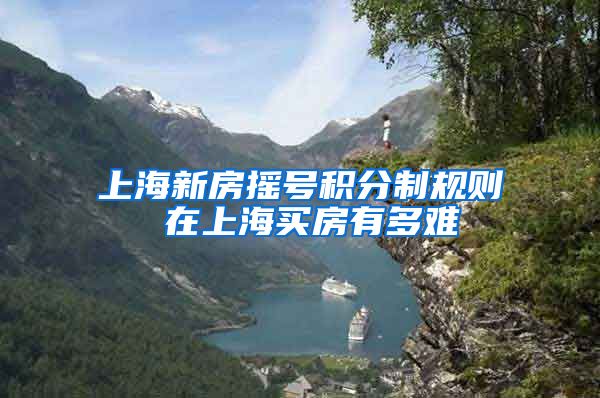 上海新房摇号积分制规则 在上海买房有多难