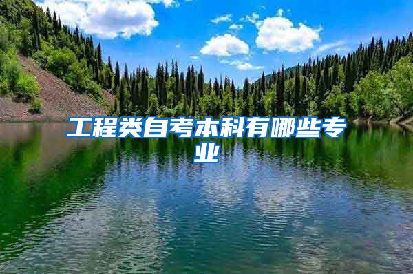 工程类自考本科有哪些专业