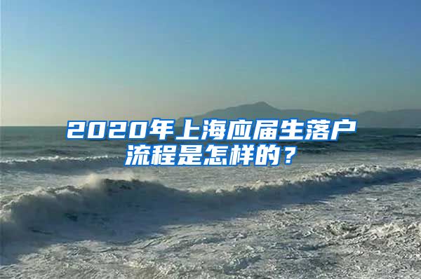 2020年上海应届生落户流程是怎样的？
