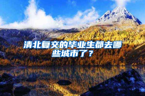 清北复交的毕业生都去哪些城市了？