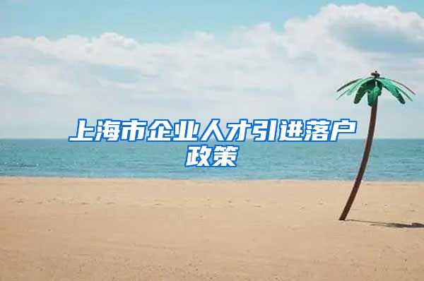 上海市企业人才引进落户政策