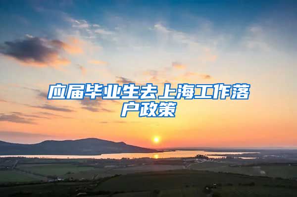 应届毕业生去上海工作落户政策