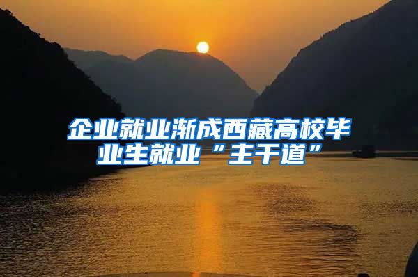 企业就业渐成西藏高校毕业生就业“主干道”