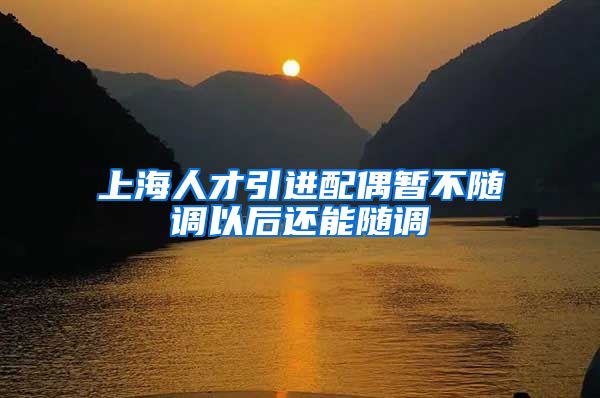 上海人才引进配偶暂不随调以后还能随调