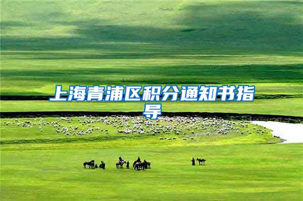 上海青浦区积分通知书指导