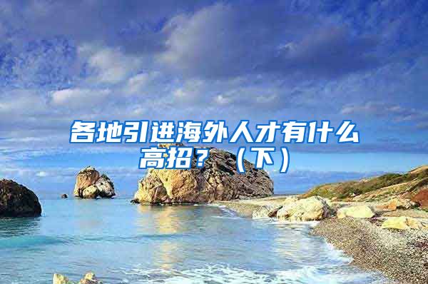 各地引进海外人才有什么高招？（下）