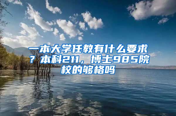 一本大学任教有什么要求？本科211，博士985院校的够格吗