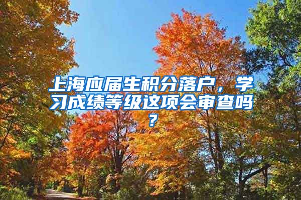 上海应届生积分落户，学习成绩等级这项会审查吗？