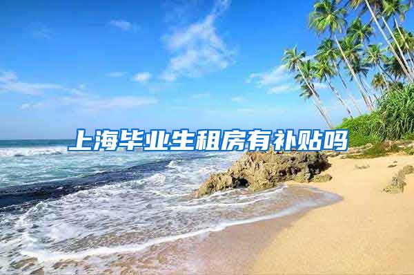 上海毕业生租房有补贴吗