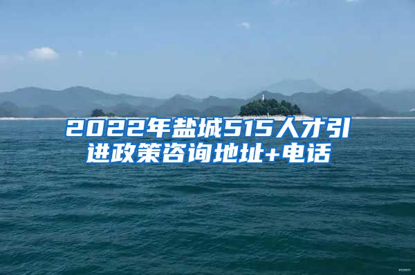 2022年盐城515人才引进政策咨询地址+电话