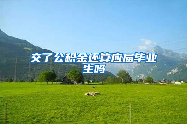 交了公积金还算应届毕业生吗