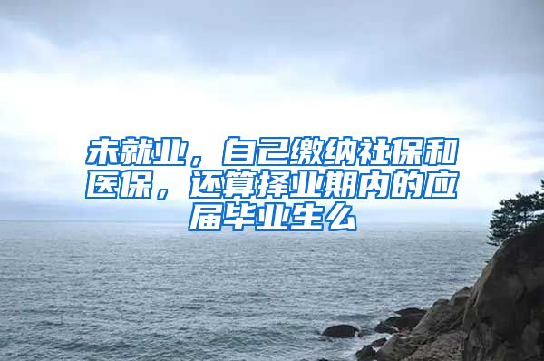 未就业，自己缴纳社保和医保，还算择业期内的应届毕业生么