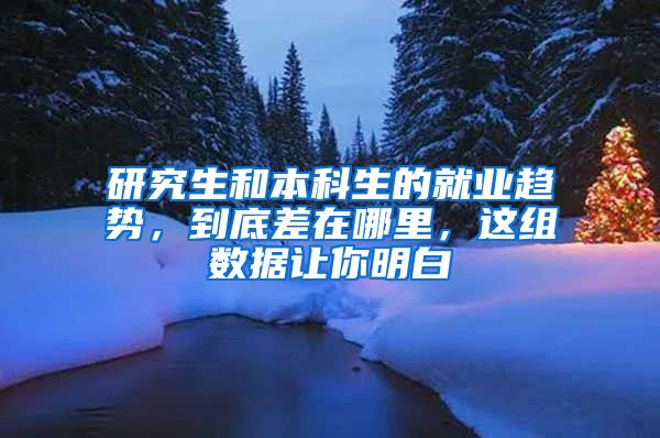 研究生和本科生的就业趋势，到底差在哪里，这组数据让你明白