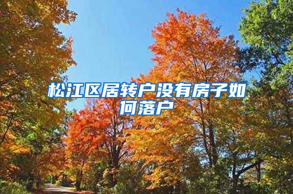 松江区居转户没有房子如何落户