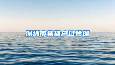 深圳市集体户口管理