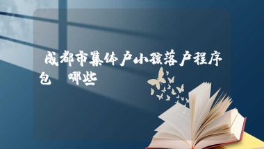 成都市集体户小孩落户程序包含哪些