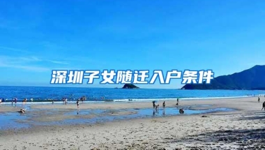 深圳子女随迁入户条件