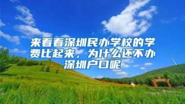来看看深圳民办学校的学费比起来，为什么还不办深圳户口呢