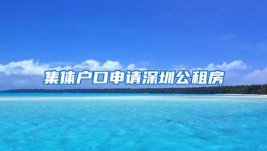 集体户口申请深圳公租房