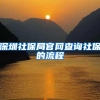 深圳社保局官网查询社保的流程
