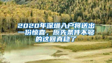 2020年深圳入户将送出一份惊喜，原先条件不够的这回真稳了