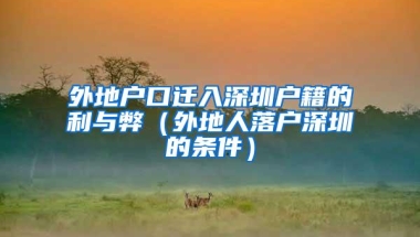 外地户口迁入深圳户籍的利与弊（外地人落户深圳的条件）