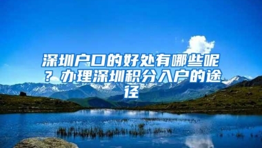 深圳户口的好处有哪些呢？办理深圳积分入户的途径