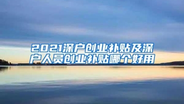 2021深户创业补贴及深户人员创业补贴哪个好用