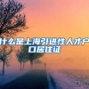 什么是上海引进性人才户口居住证