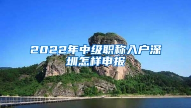 2022年中级职称入户深圳怎样申报