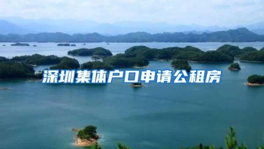 深圳集体户口申请公租房
