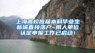 上海高校应届本科毕业生新城直接落户~用人单位认定申报工作已启动！