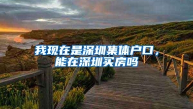 我现在是深圳集体户口，能在深圳买房吗