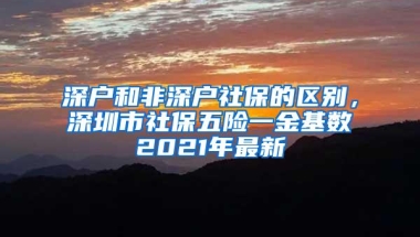 深户和非深户社保的区别，深圳市社保五险一金基数2021年最新