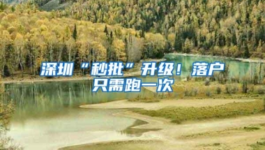 深圳“秒批”升级！落户只需跑一次