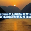 2022年上海积分政策120分细则基础指标及分值