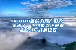 10000名的入深户好政策来了，但可能你还是得走积分方式最稳妥