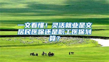 一文看懂！灵活就业是交居民医保还是职工医保划算？