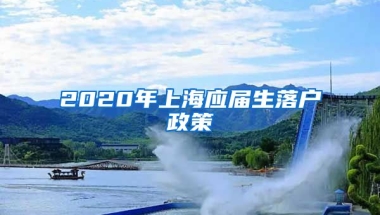 2020年上海应届生落户政策