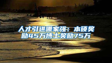 人才引进哪家强：本硕奖励45万博士奖励75万