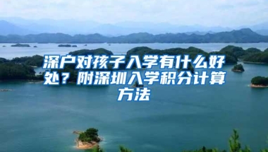 深户对孩子入学有什么好处？附深圳入学积分计算方法