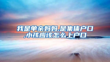 我是单亲妈妈,是集体户口,小孩应该怎么上户口