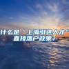 什么是“上海引进人才”直接落户政策？