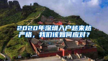 2020年深圳入户越来越严格，我们该如何应对？