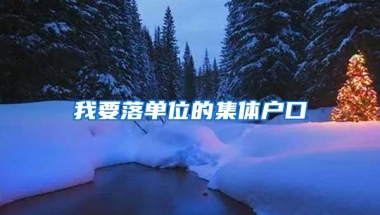 我要落单位的集体户口