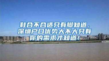 鞋合不合适只有脚知道，深圳户口优势大不大只有你的需求才知道！