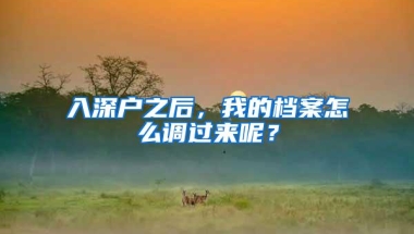 入深户之后，我的档案怎么调过来呢？