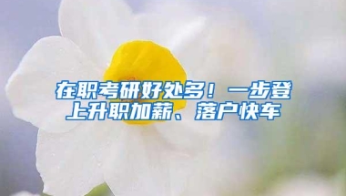 在职考研好处多！一步登上升职加薪、落户快车