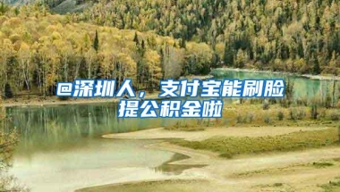 @深圳人，支付宝能刷脸提公积金啦